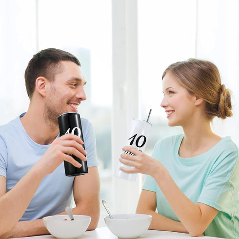2 Pieces 10th Wedding Anniversary Coffee Mug 10 Years of Being Mr/Mrs Always Right